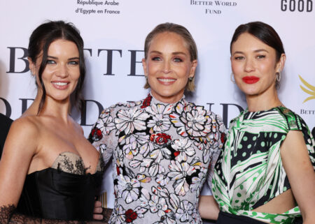 SHARON STONE HONORS VIALINA LEMANN AT THE BETTER WORLD FUND AWARDS DURING THE CANNES FILM FESTIVAL